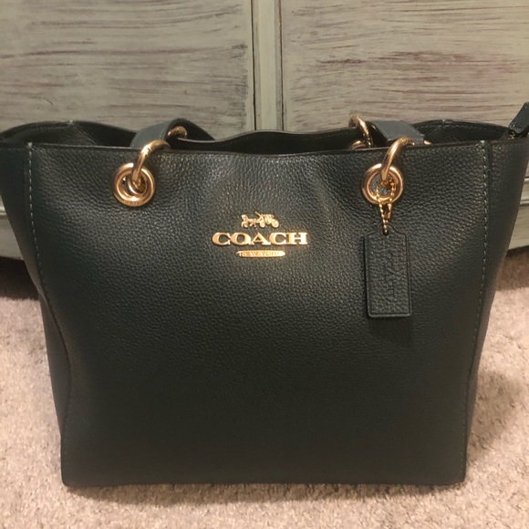 Coach Handbags - Coach Jes Tote Hunter Green with Gold Accents.